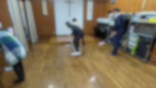 2026.1.4(日)新年会、礼拝堂ワックスがけ